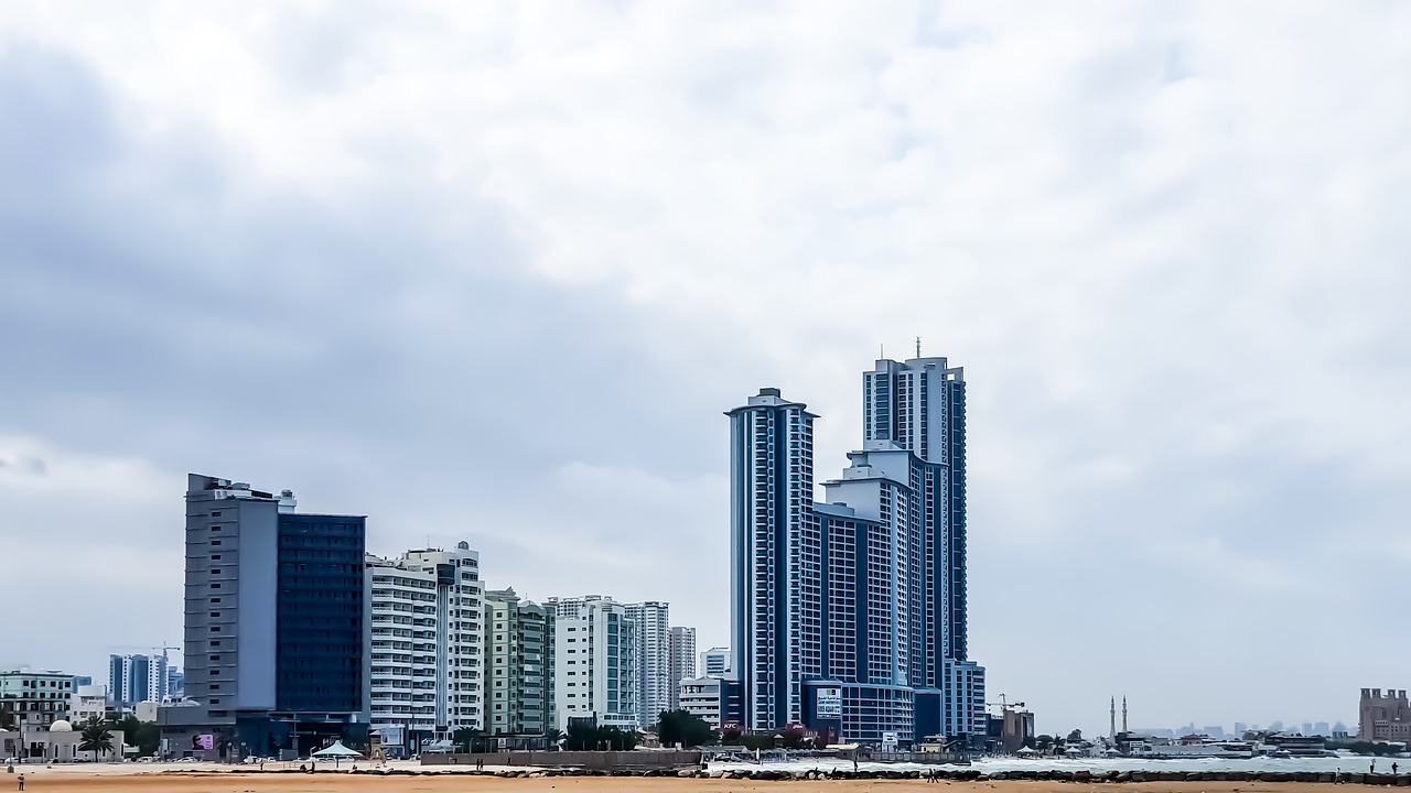beach, buildings, architecture, sky, clouds, modern, modern buildings, skyline, city, nature, cityscape, skyscrapers, urban, ajman, uae, aqaar, towers, ajman, ajman, ajman, ajman, ajman
